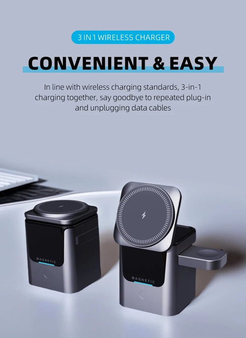 3 in 1 Magnetic Wireless Charging Station