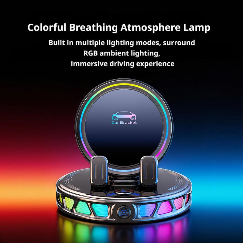Dashboard Anti Shake Phone Holder With RGB Light