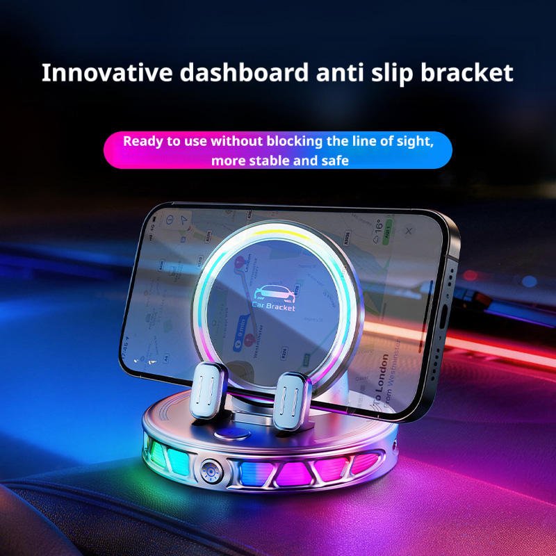 Dashboard Anti Shake Phone Holder With RGB Light